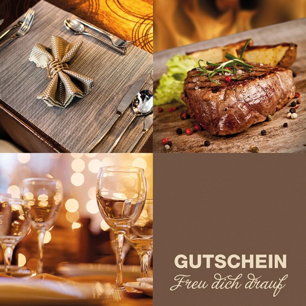 Gutschein-Klappkarte Eat and Enjoy