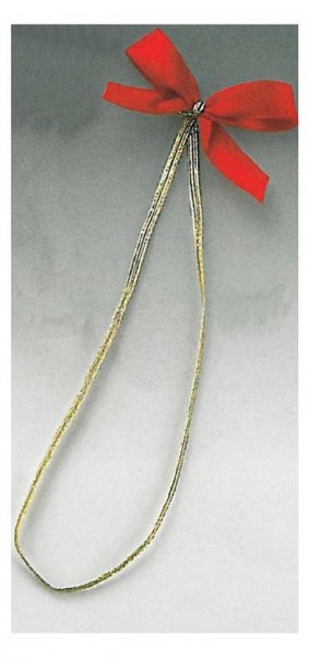 Fertigschleife rot Umband gold 40cm