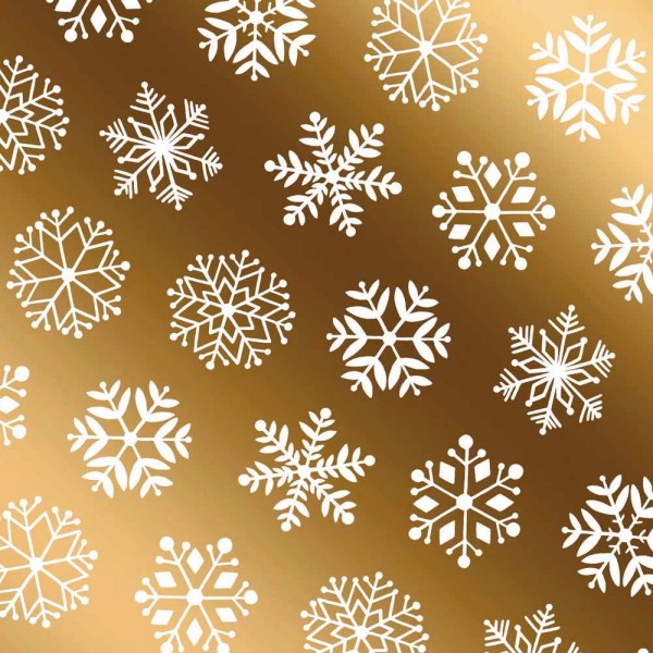 Geschenkpapier Rolle Schneeflocken Weihnachten 50cm 250Mete
