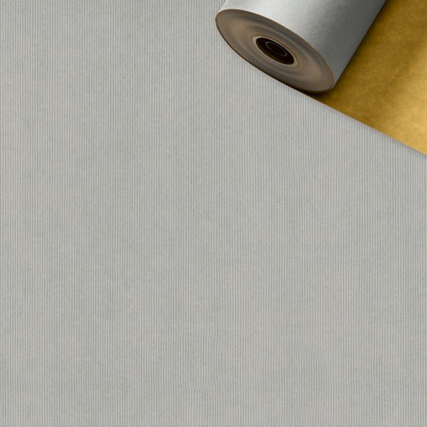 Stewo Geschenkpapier Rolle 50cm 250Meter silber/gold