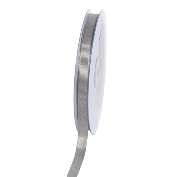 Geschenkband Grosgrain 9 mm/50Meter silber