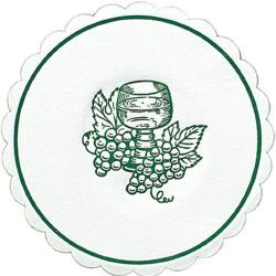 Glasuntersetzer Traube rund Ø 10 cm jägergrün